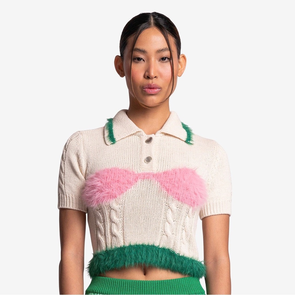 Andersson Bell Hayes Lingerie Top in Pink/Green